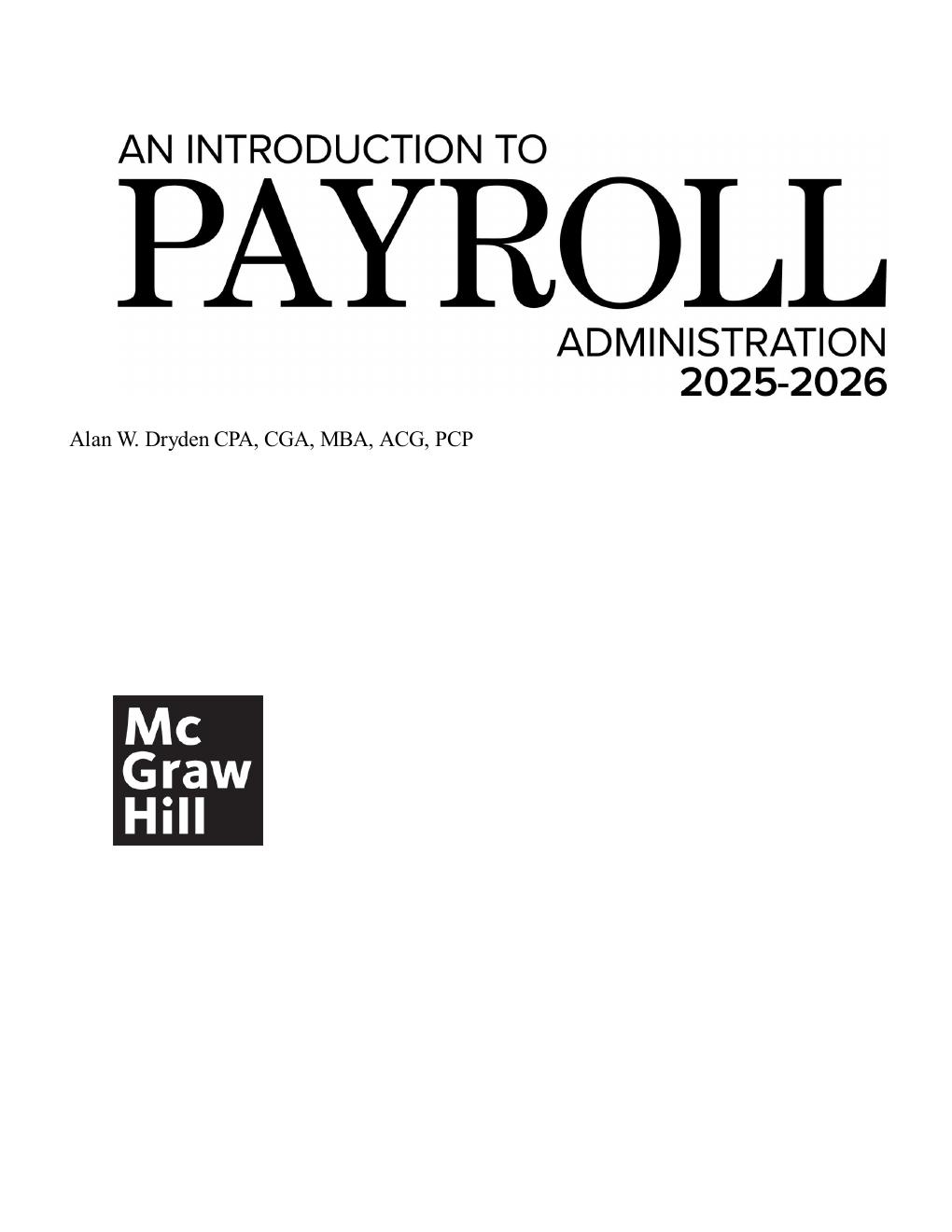 Preview page 2 of An Introduction To Payroll Administration 2024-2025 (Evergreen Release) By Alan Dryden