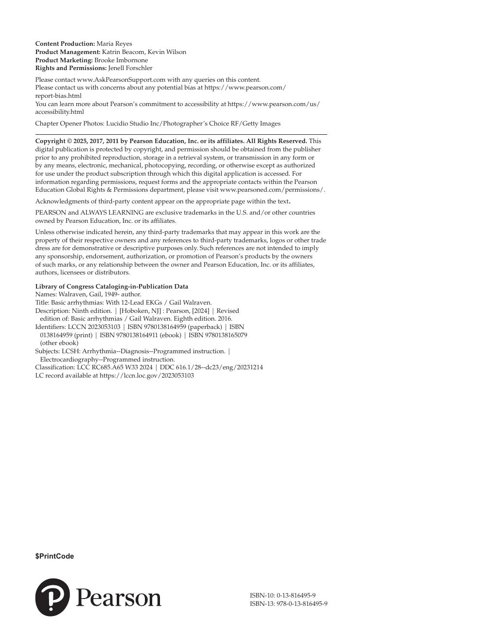 Preview page 5 of Basic Arrhythmias With 12-Lead EKGs 9th Edition By Gail Walraven