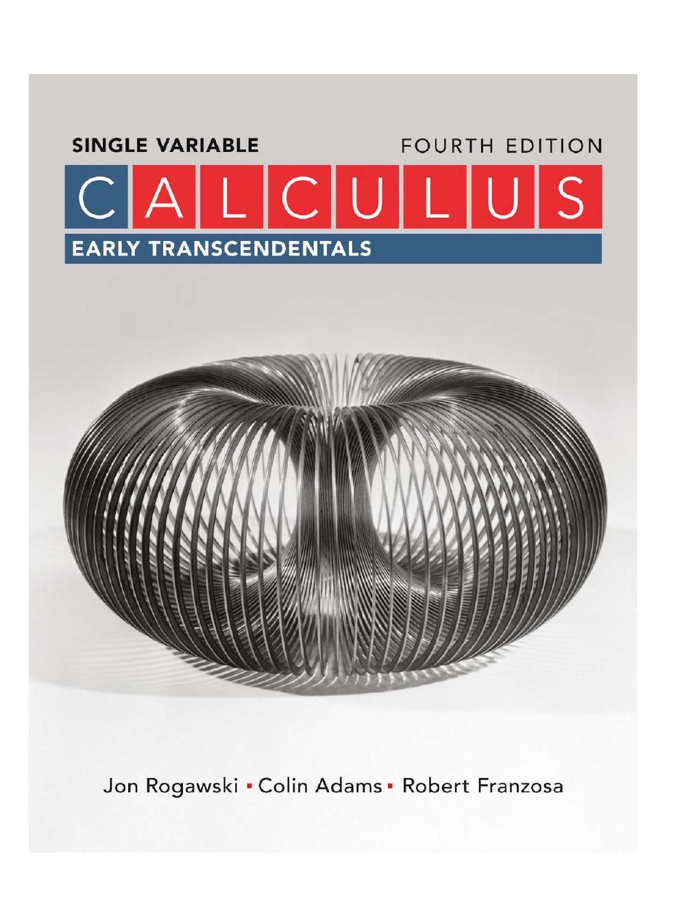 Preview page 2 of Calculus Early Transcendentals Single Variable 4th Edition By Jon Rogawski; Colin Adams; Robert Franzosa eBook