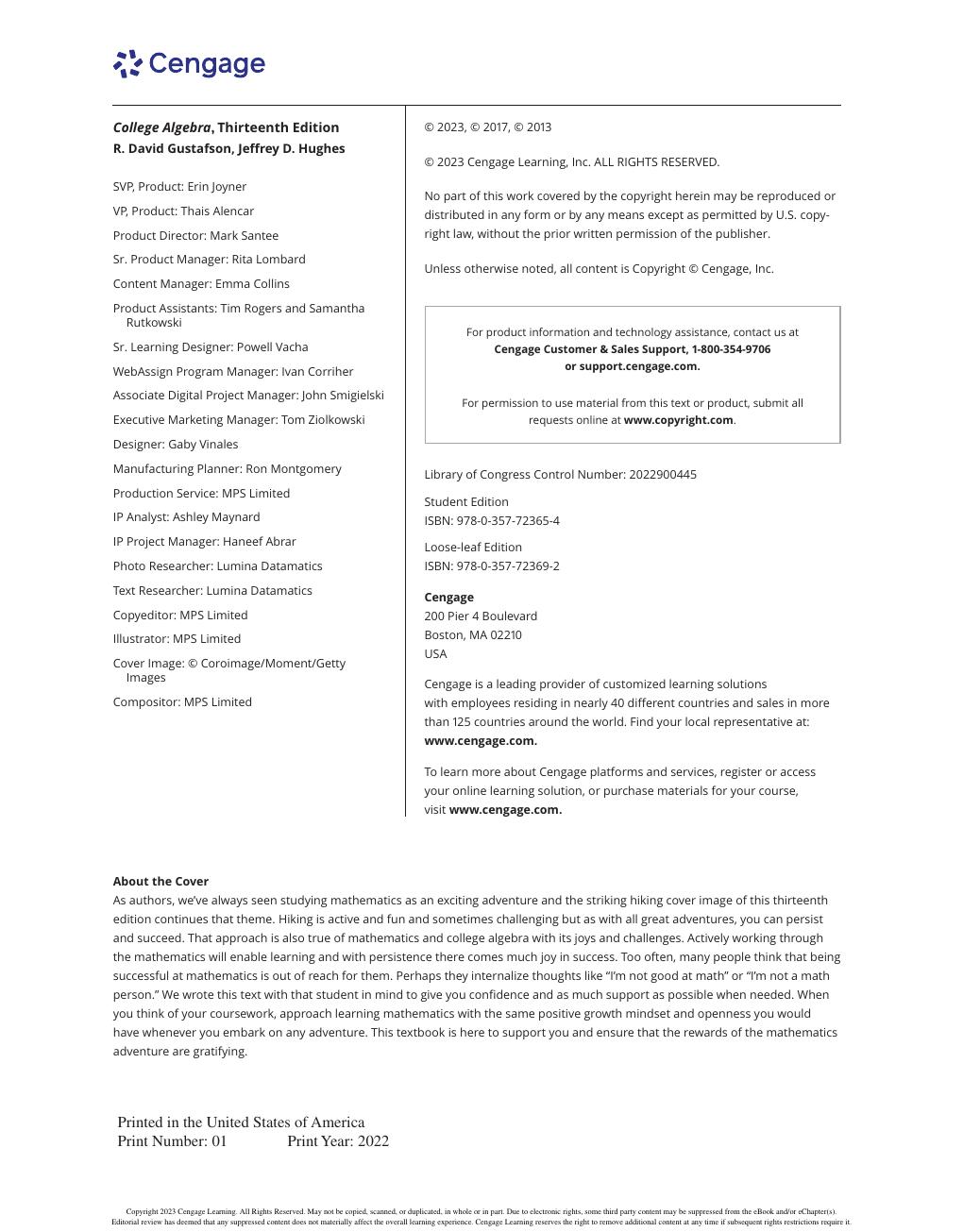 Preview page 4 of College Algebra, 13th Edition By David Gustafson, Jeffrey Hughes