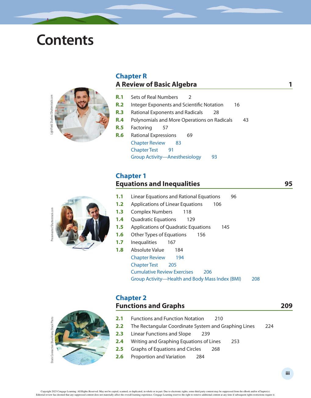 Preview page 5 of College Algebra, 13th Edition By David Gustafson, Jeffrey Hughes