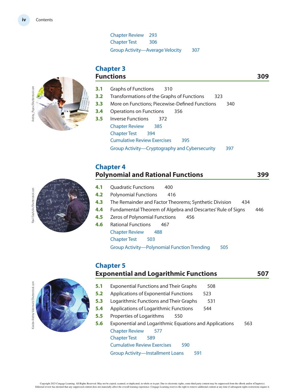 Preview page 6 of College Algebra, 13th Edition By David Gustafson, Jeffrey Hughes