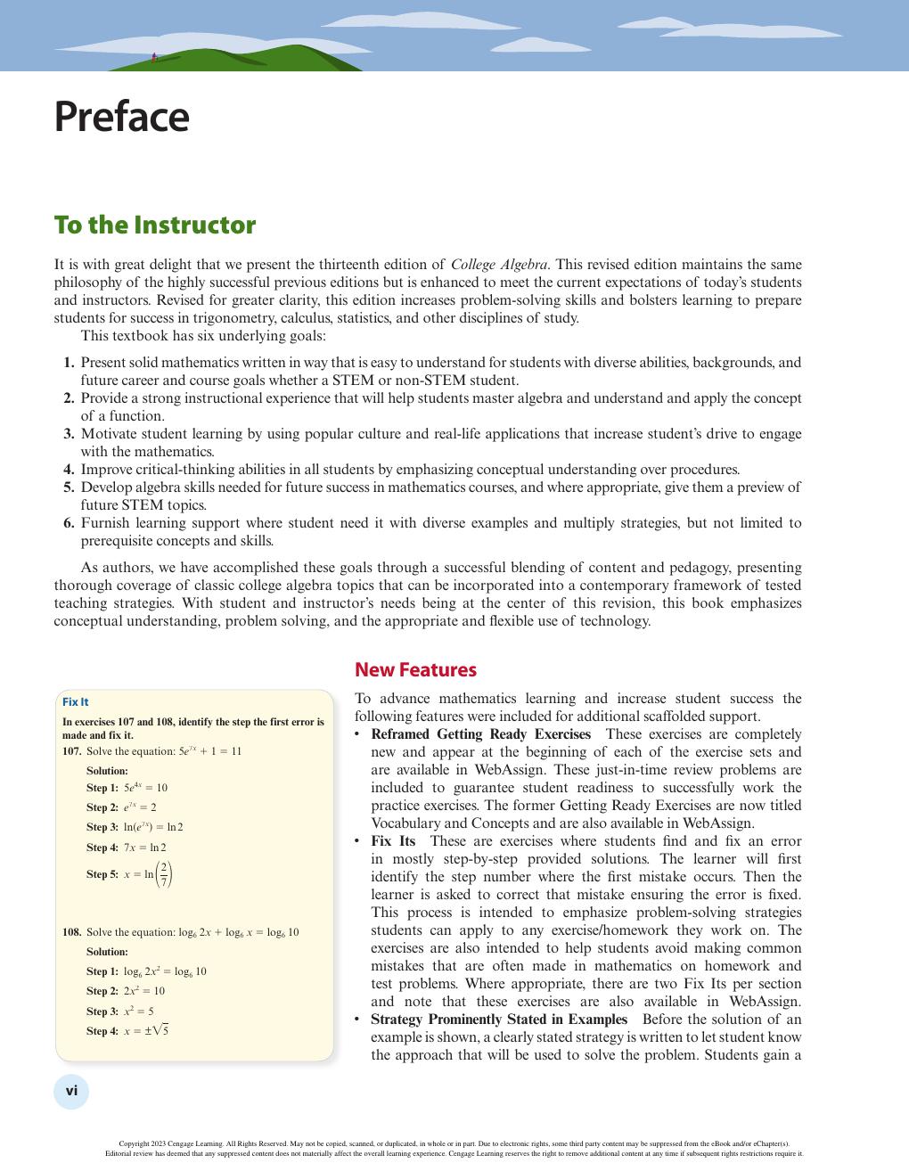 Preview page 8 of College Algebra, 13th Edition By David Gustafson, Jeffrey Hughes