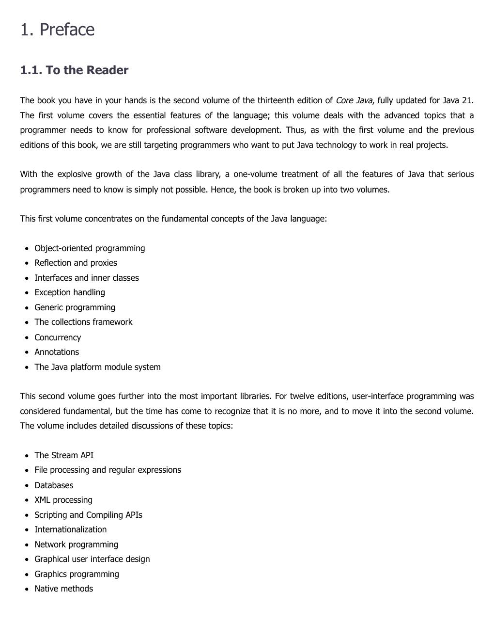 Preview page 8 of Core Java Advanced Features Volume II (Early Release) 13th Edition By
