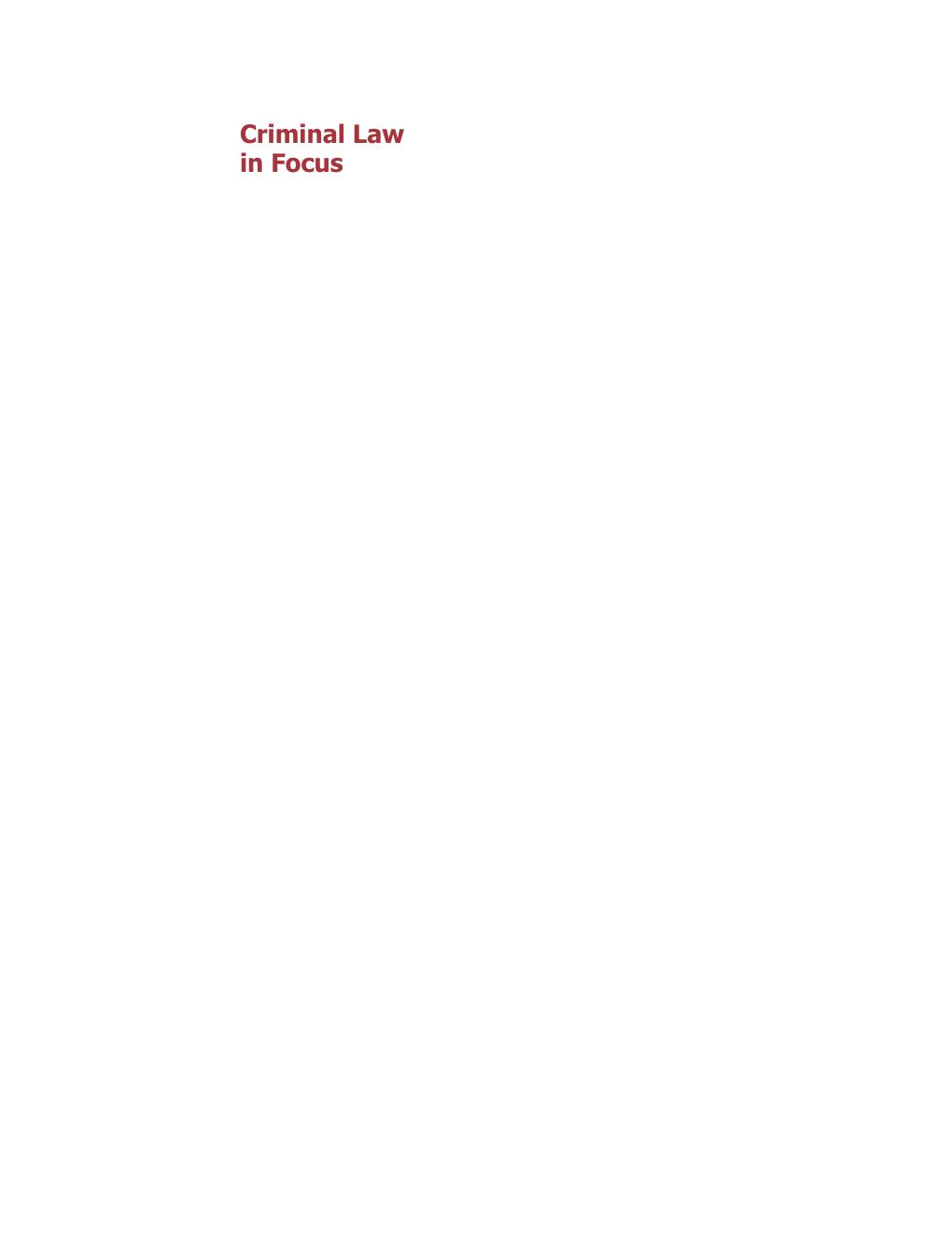 Preview page 2 of Criminal Law in Focus 2nd Edition By Alex Kreit