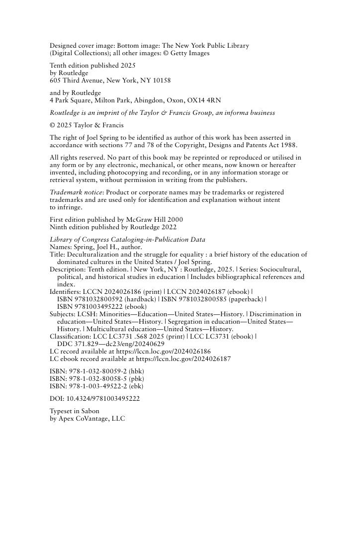 Preview page 5 of Deculturalization and the Struggle for Equality 10th Edition By Joel Spring