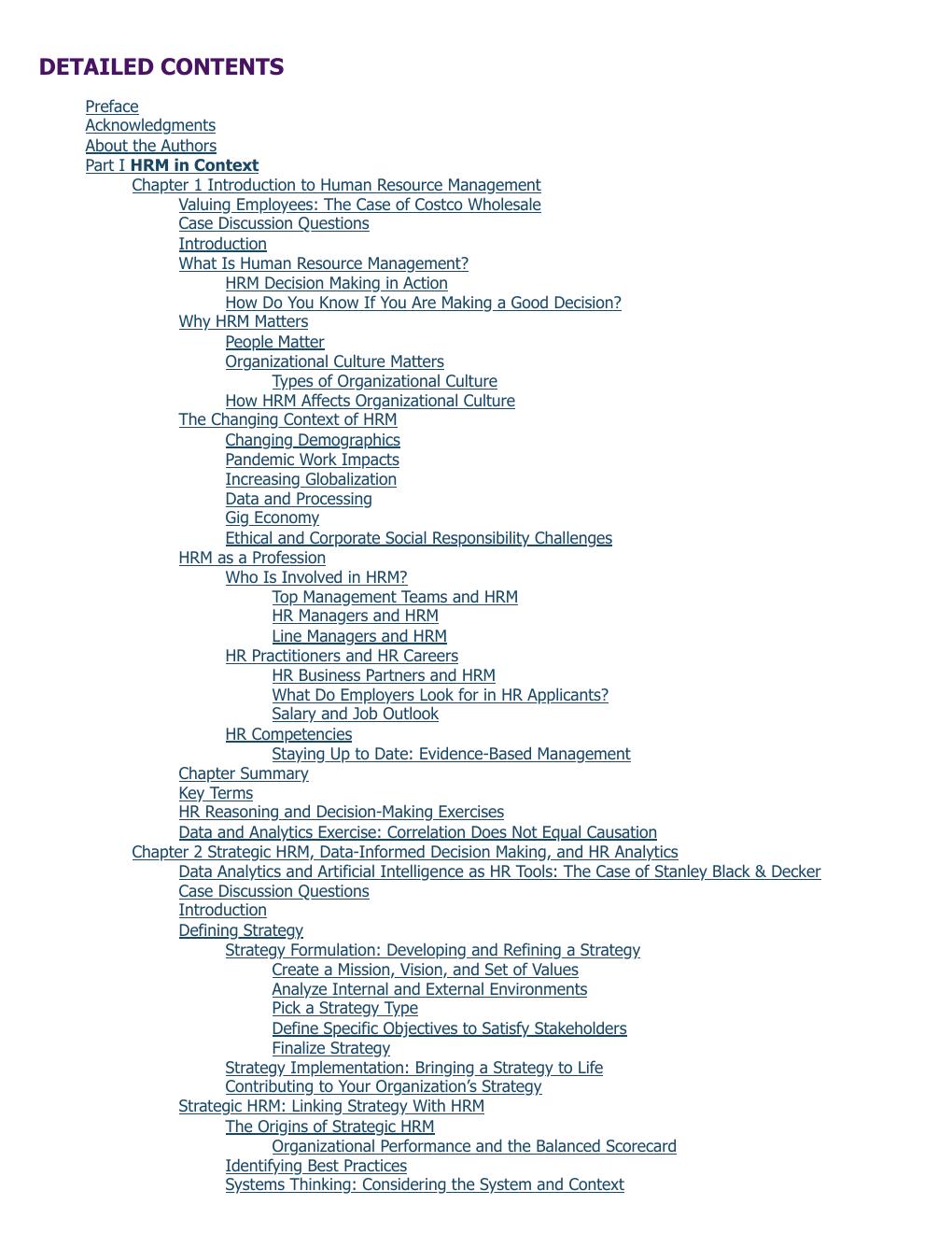 Preview page 8 of Human Resource Management People Data and Analytics 2nd Edition By Talya Bauer, Berrin Erdogan, David Caughlin, Donald T
