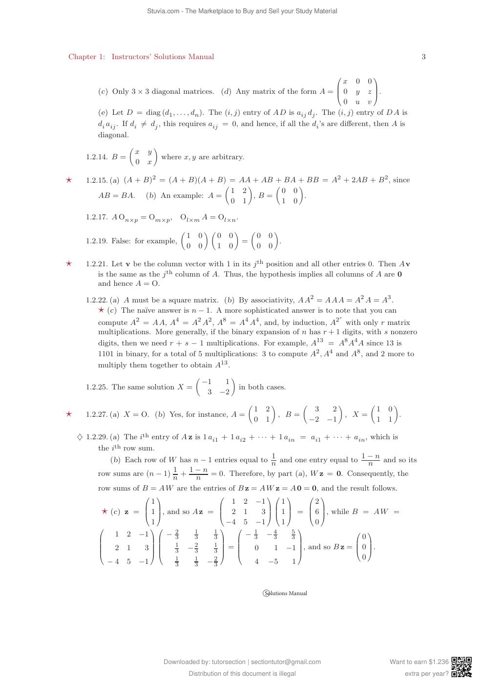 Preview page 5 of Instructors’ Solutions Manual for Applied Linear Algebra 2nd Edition By Peter J.Olver and Chehrzad Shakiban (All Chapter
