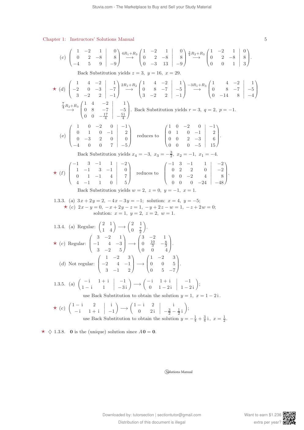 Preview page 7 of Instructors’ Solutions Manual for Applied Linear Algebra 2nd Edition By Peter J.Olver and Chehrzad Shakiban (All Chapter