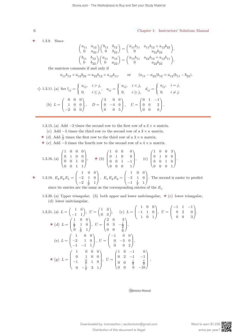 Preview page 8 of Instructors’ Solutions Manual for Applied Linear Algebra 2nd Edition By Peter J.Olver and Chehrzad Shakiban (All Chapter