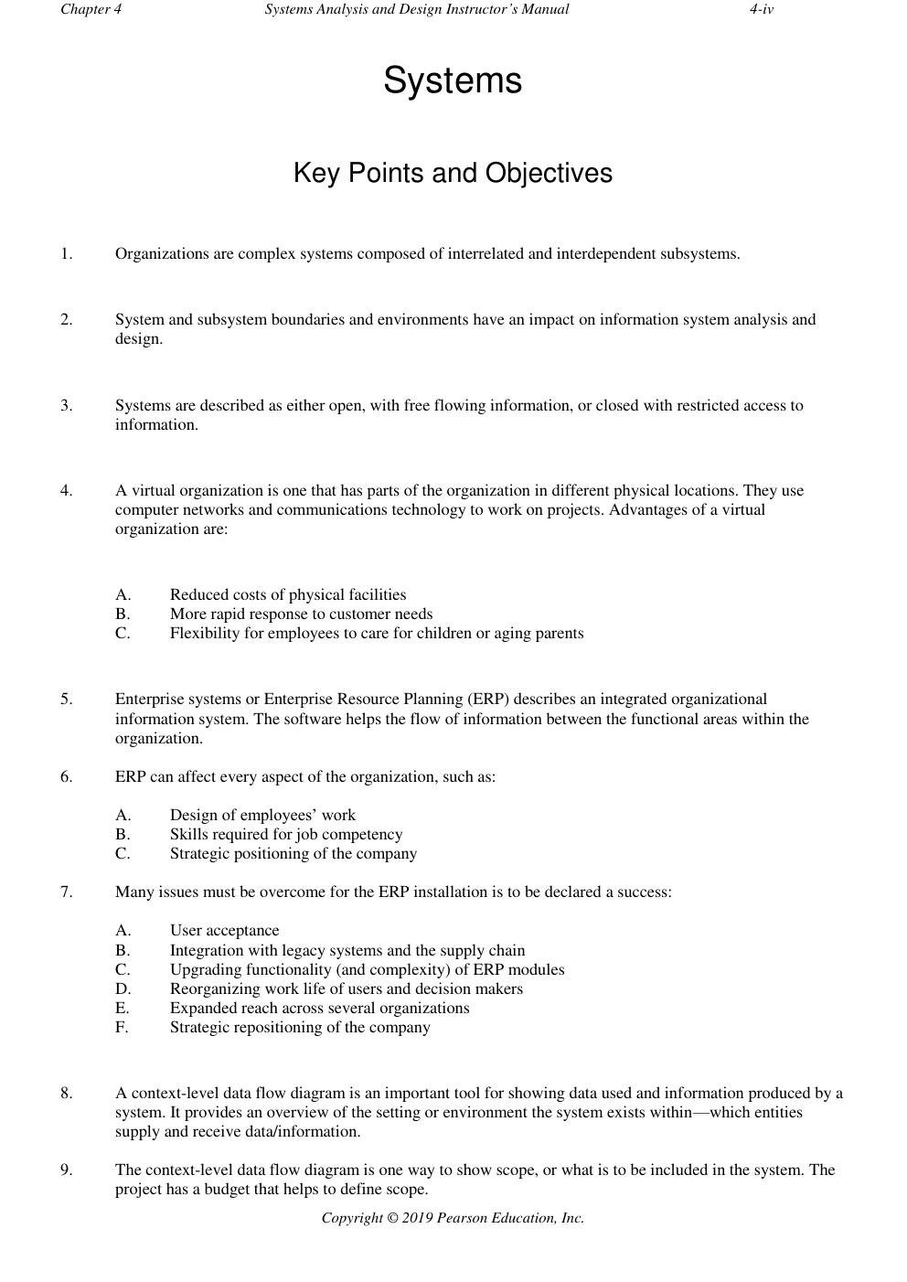 Preview page 2 of Instructor’s Solution Manual For Systems Analysis and Design 10th Edition by Kenneth E. Kendall, Julie E. Kendall