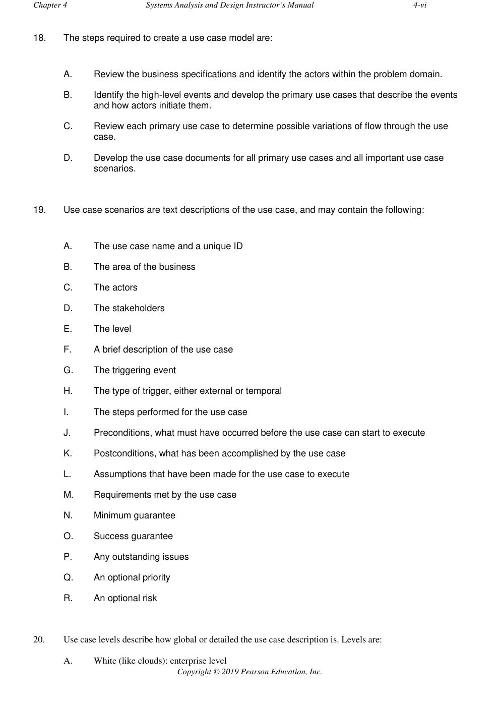 Preview page 4 of Instructor’s Solution Manual For Systems Analysis and Design 10th Edition by Kenneth E. Kendall, Julie E. Kendall