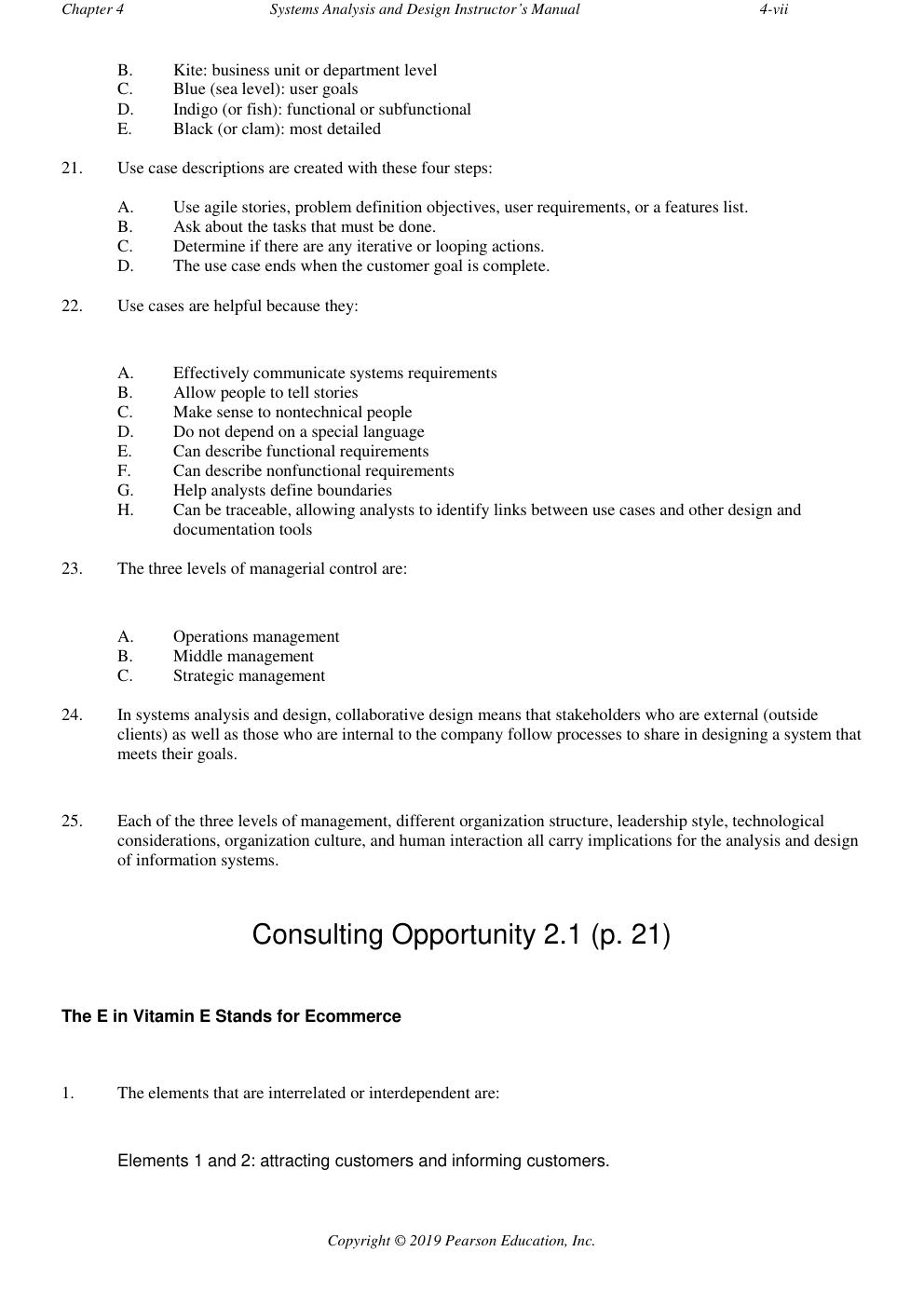 Preview page 5 of Instructor’s Solution Manual For Systems Analysis and Design 10th Edition by Kenneth E. Kendall, Julie E. Kendall
