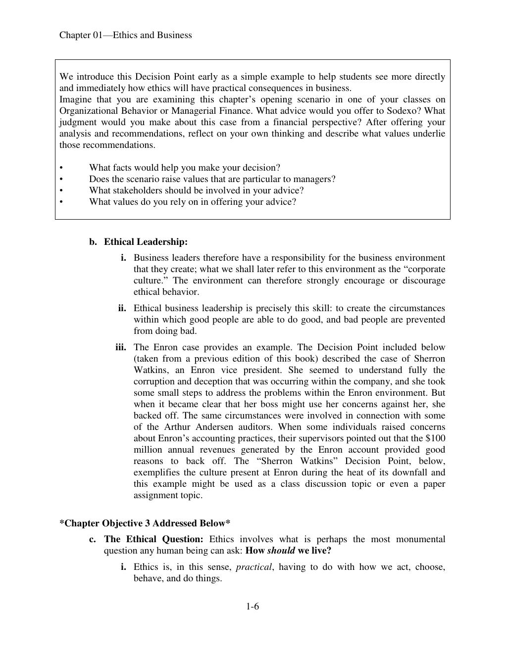 Preview page 7 of Solution Manual For Business Ethics Decision Making  for Personal Integrity & Social  Responsibility,  6th Edition by La