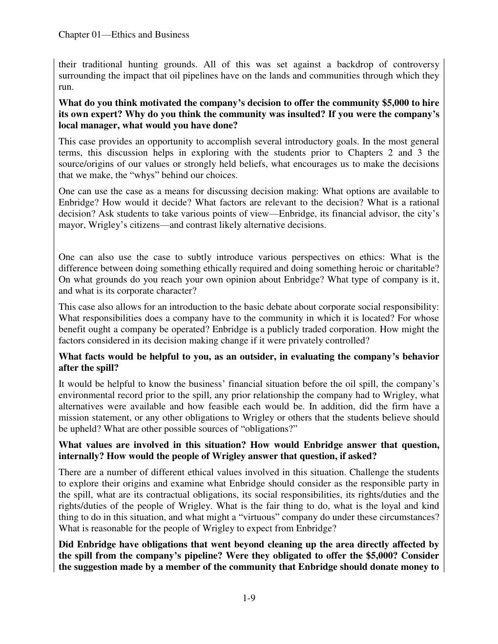 Preview page 10 of Solution Manual For Business Ethics Decision Making  for Personal Integrity & Social  Responsibility,  6th Edition by La