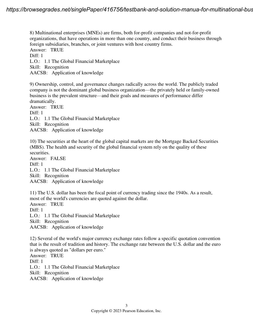 Preview page 4 of Test Bank & Solution Manual For Multinational Business Finance 16th Edition By David k. Eiteman Stamped - (All Chapters)