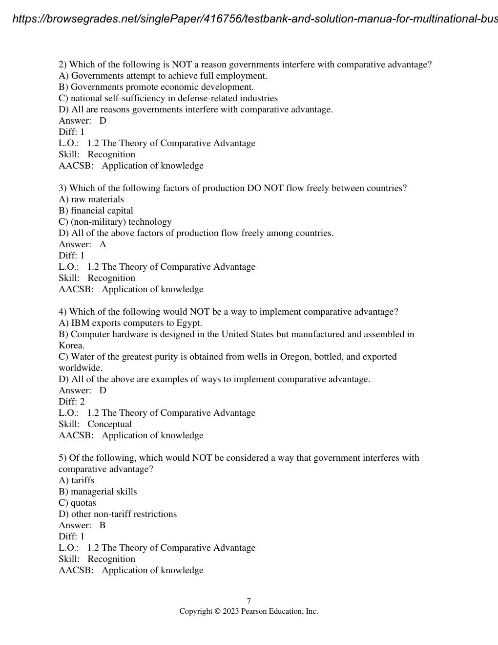 Preview page 8 of Test Bank & Solution Manual For Multinational Business Finance 16th Edition By David k. Eiteman Stamped - (All Chapters)