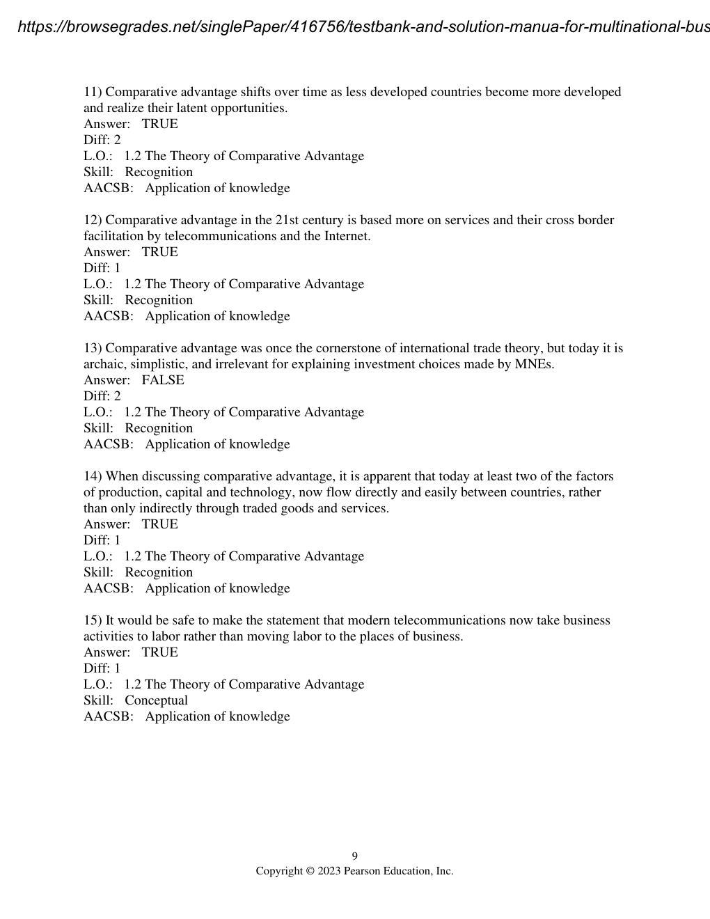 Preview page 10 of Test Bank & Solution Manual For Multinational Business Finance 16th Edition By David k. Eiteman Stamped - (All Chapters)