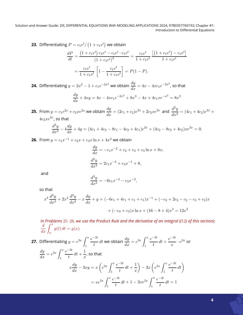 Preview page 5 of Solution Manual For A First Course in Differential Equations with Modeling Applications, 12th Edition by Dennis G. Zill