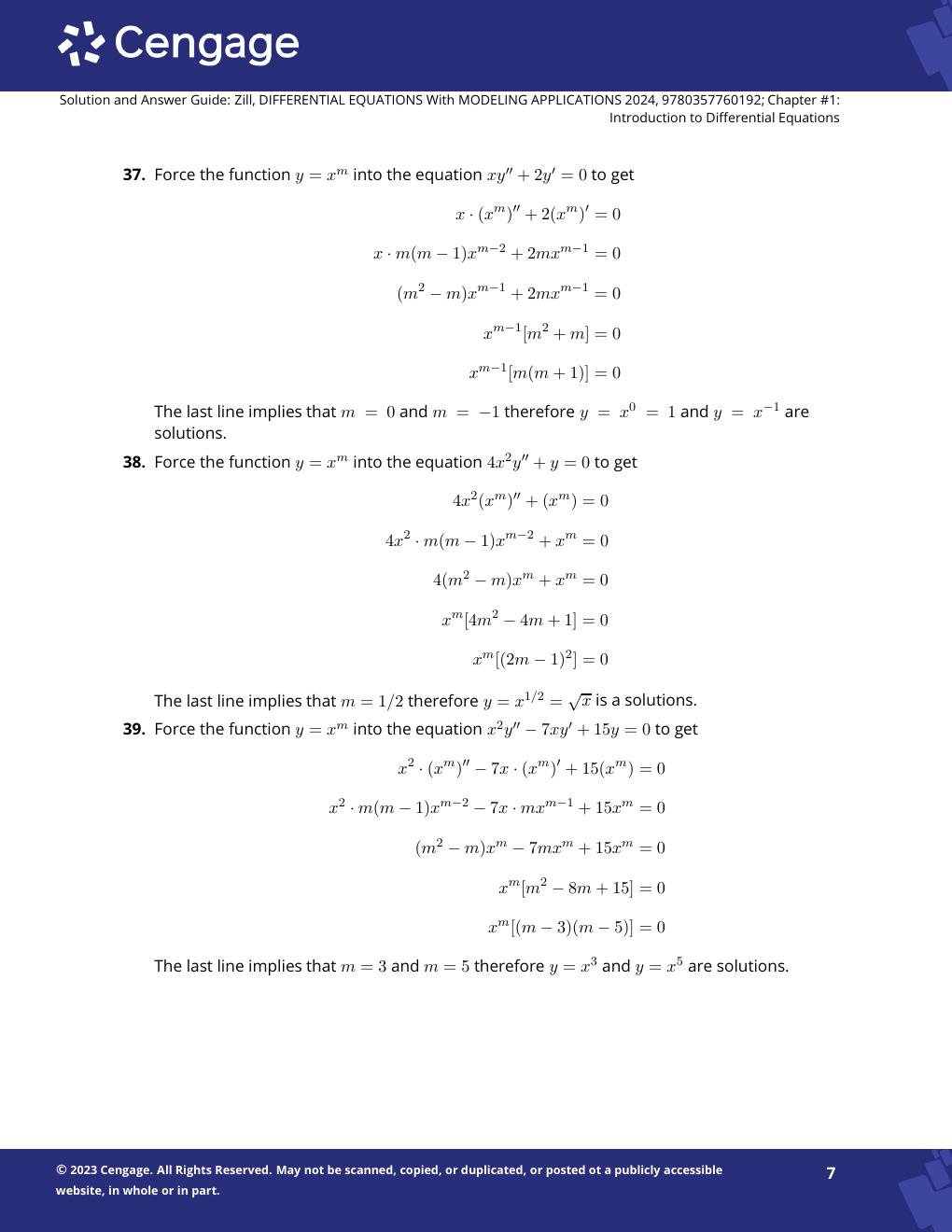 Preview page 8 of Solution Manual For A First Course in Differential Equations with Modeling Applications, 12th Edition by Dennis G. Zill