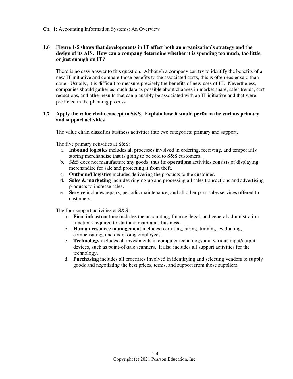 Preview page 7 of Instructor’s Solutions Manual for Accounting Information Systems 15th Edition by Marshall B Romney, Paul J. Steinbart, S