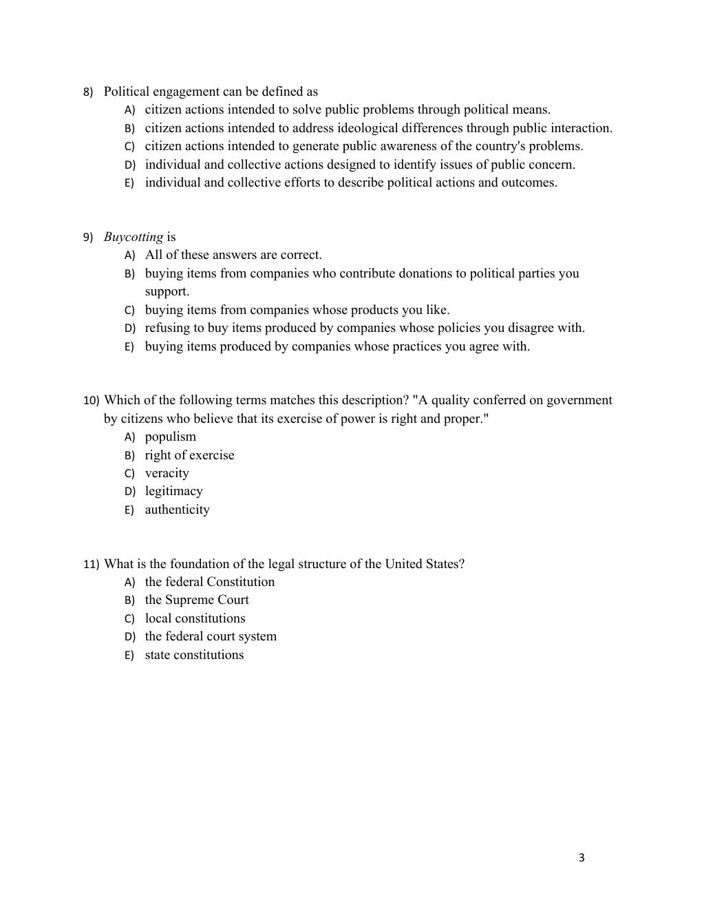 Preview page 3 of Test Bank American Democracy Now, Essentials, 8th Edition Harrison