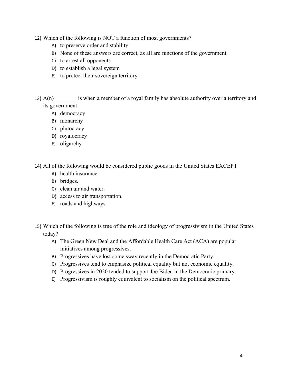 Preview page 4 of Test Bank American Democracy Now, Essentials, 8th Edition Harrison