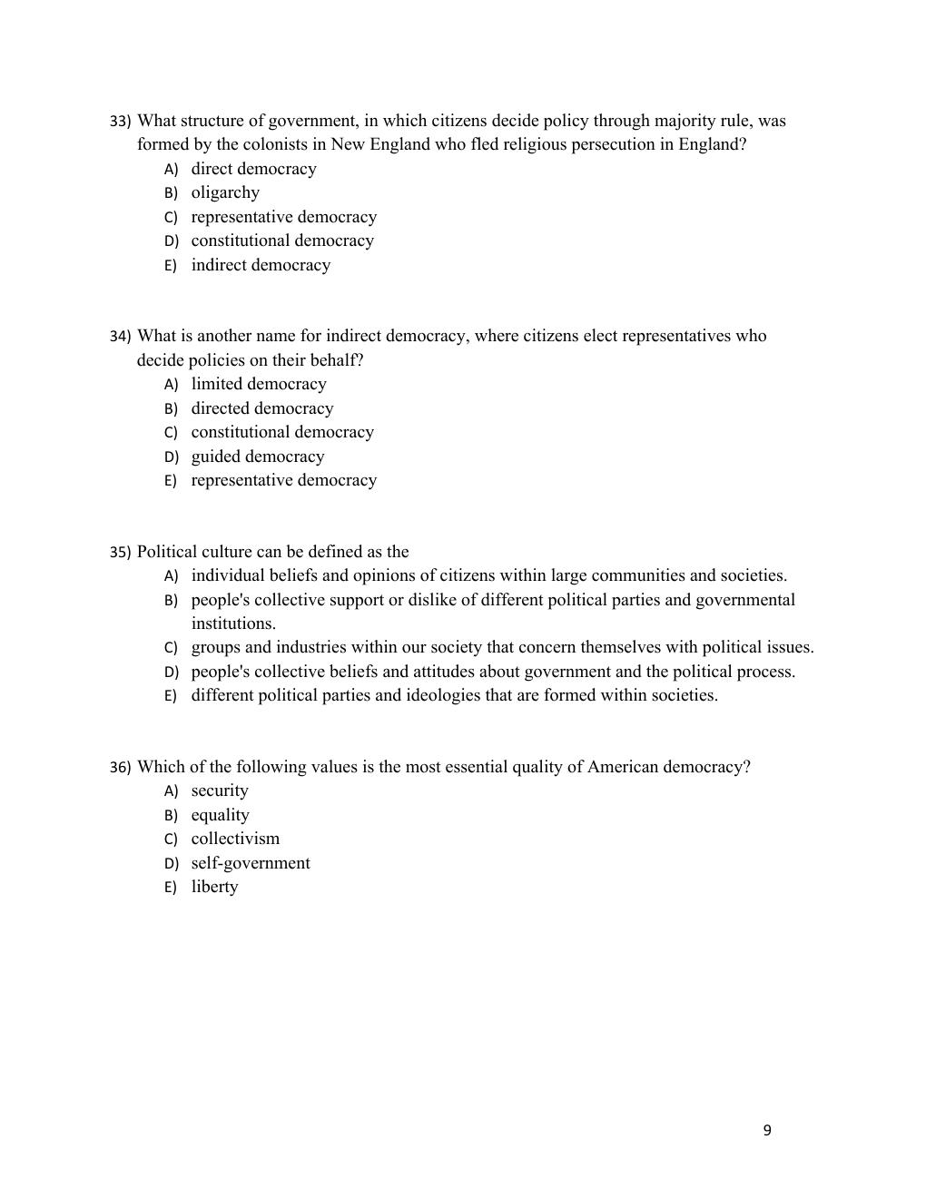 Preview page 9 of Test Bank American Democracy Now, Essentials, 8th Edition Harrison