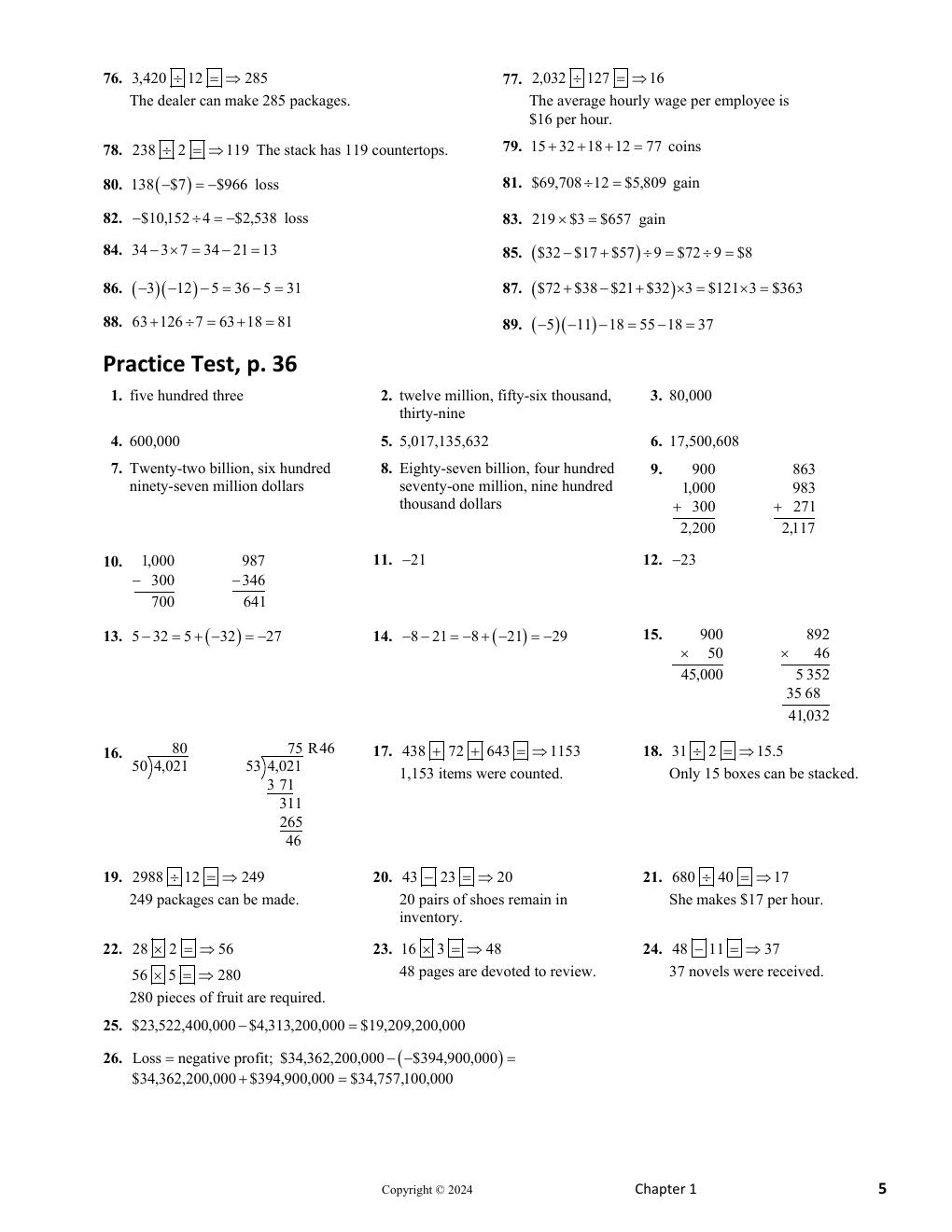 Preview page 7 of Solution Manual For Business Math 12th Edition by Cheryl Cleaves All Chapters 1- 21