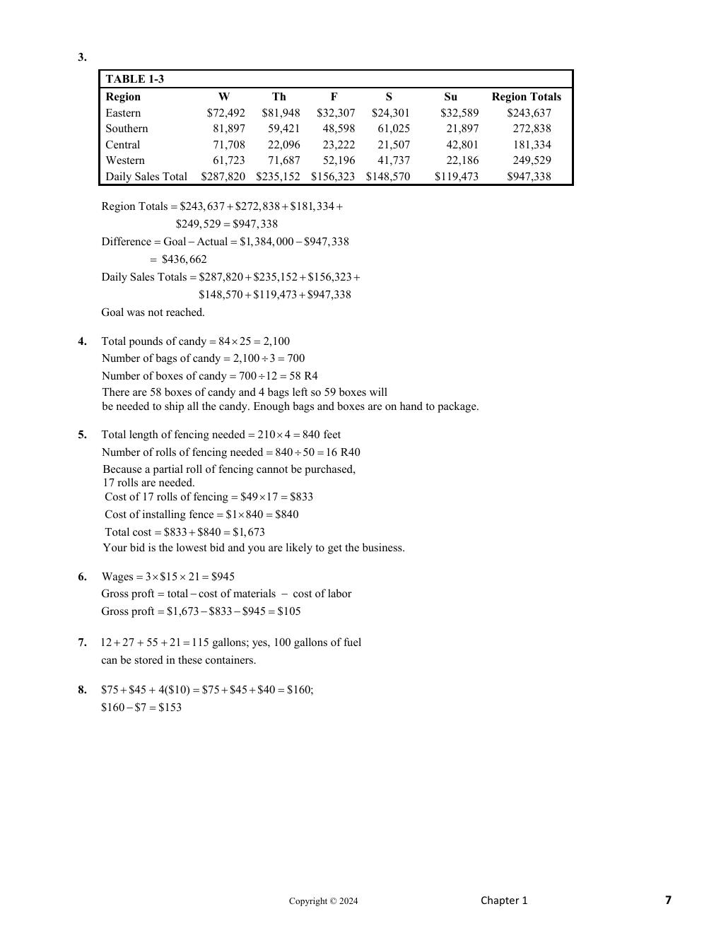 Preview page 9 of Solution Manual For Business Math 12th Edition by Cheryl Cleaves All Chapters 1- 21