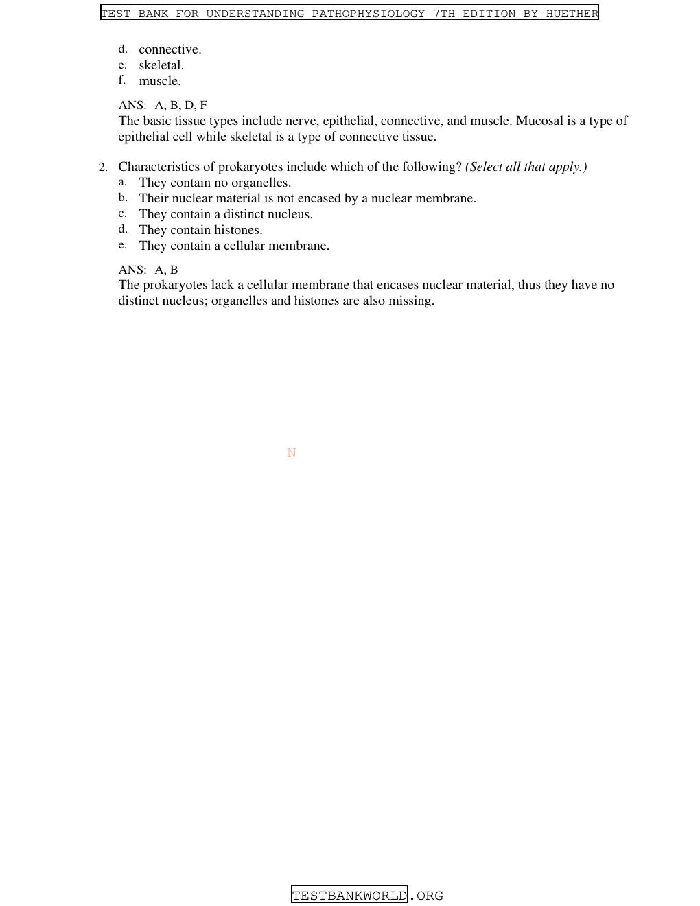 Preview page 8 of TEST BANK For Understanding Pathophysiology, 7th Edition By Huether