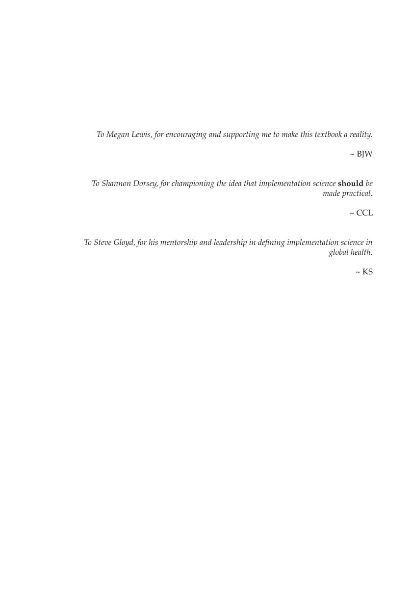 Preview page 6 of Practical Implementation-Science 1st Edition By Bryan Weiner, Cara Lewis, Kenneth Sherr