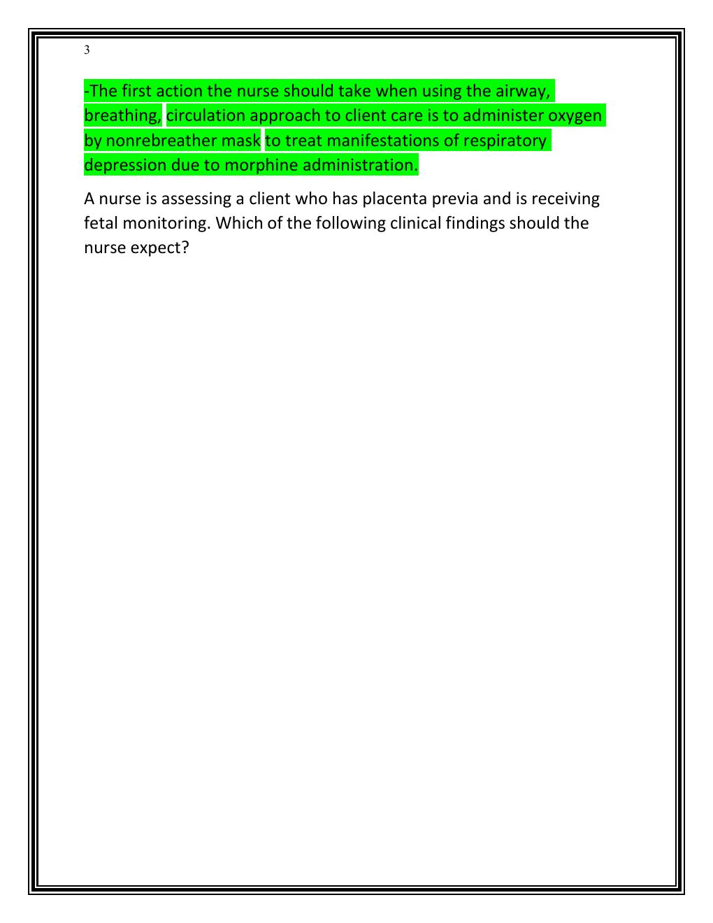 Preview page 3 of VATI RN MATERNAL NEWBORN 2019 STUDY GUIDE