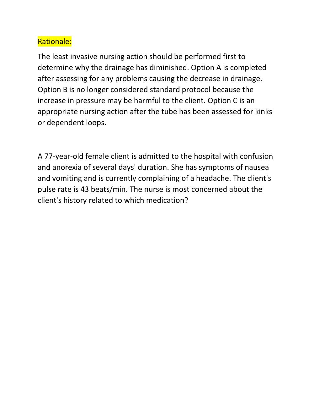 Preview page 2 of ATI MED SURG PROCTORED NEWEST TESTBANK  EXAM