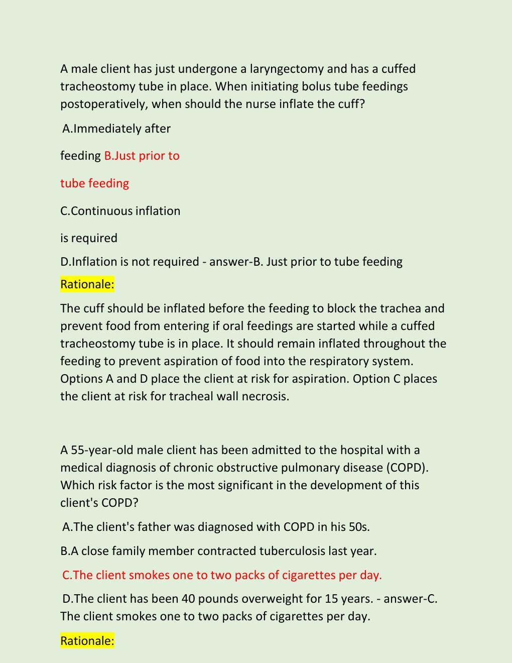 Preview page 9 of ATI MED SURG PROCTORED NEWEST TESTBANK  EXAM