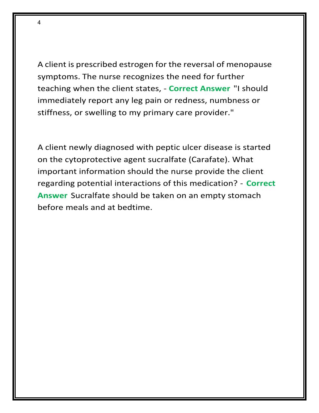 Preview page 4 of ATI PHARM PROCTORED ACTUAL STUDY GUIDE  EXAM