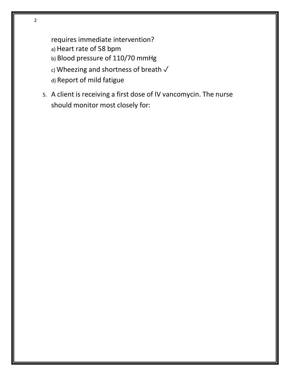 Preview page 2 of ATI RN VATI COMPREHENSIVE PREDICTOR  EXAM STUDY GUIDE