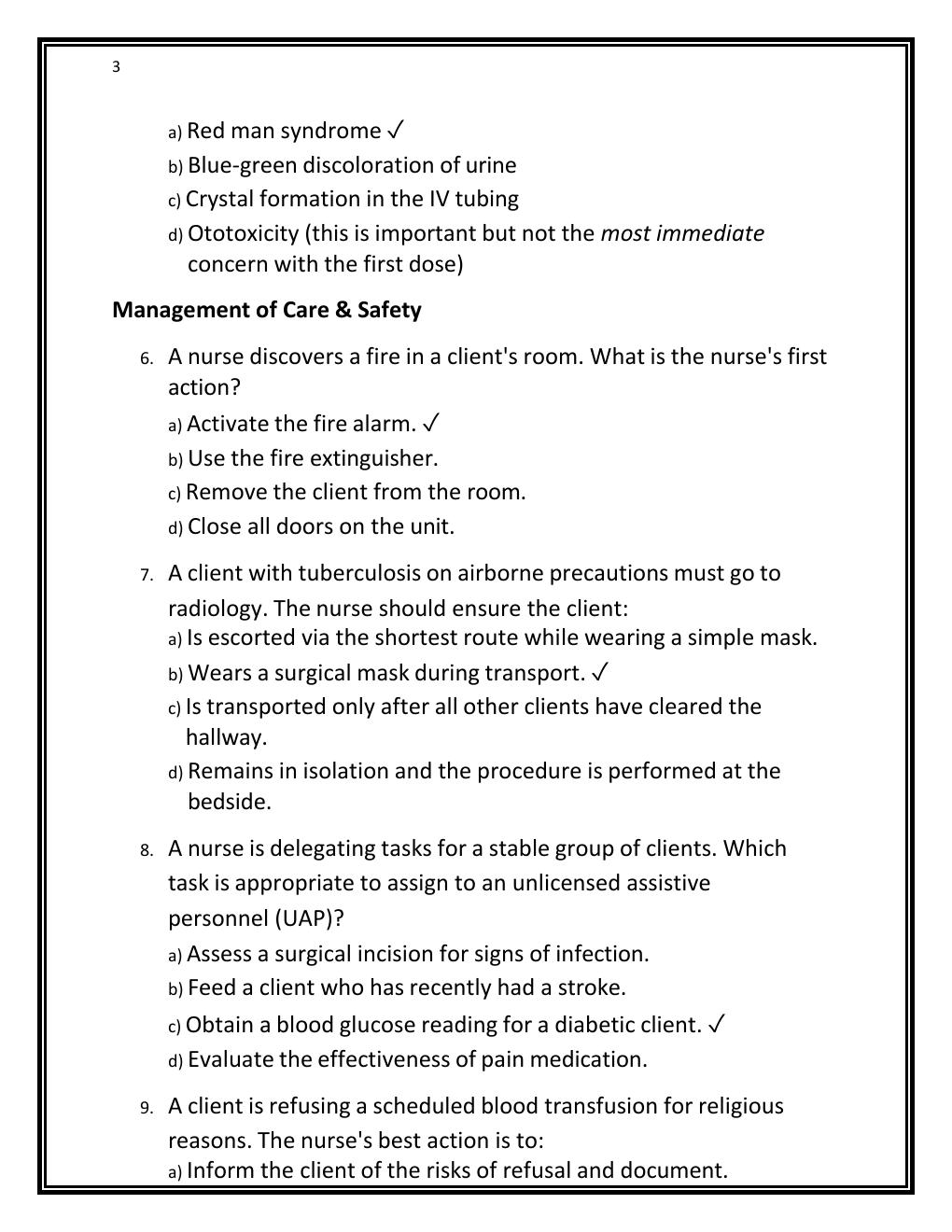 Preview page 3 of ATI RN VATI COMPREHENSIVE PREDICTOR  EXAM STUDY GUIDE