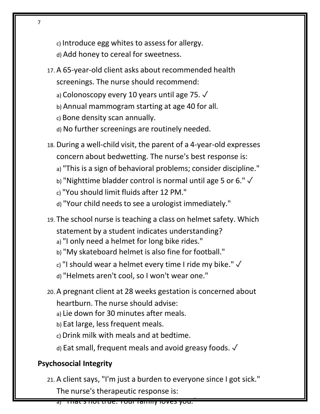 Preview page 7 of ATI RN VATI COMPREHENSIVE PREDICTOR  EXAM STUDY GUIDE