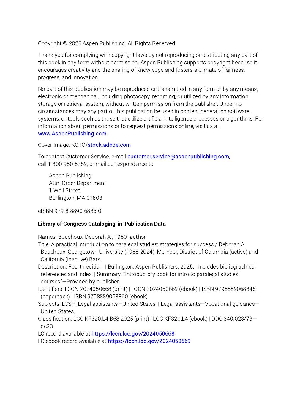 Preview page 5 of A Practical Introduction to Paralegal Studies 4th Edition By Deborah E. Bouchoux