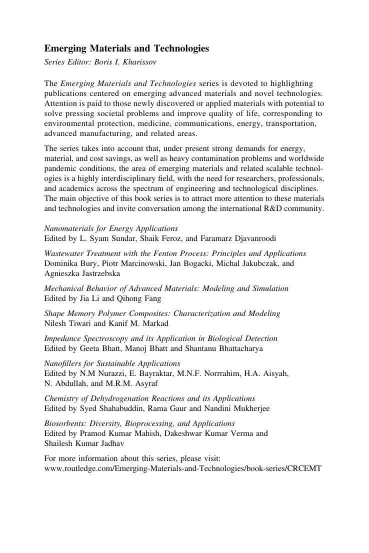 Preview page 3 of E book Surface Engineering of Biomaterials Synthesis and Processing Techniques (Emerging Materials and Technologies) 1st