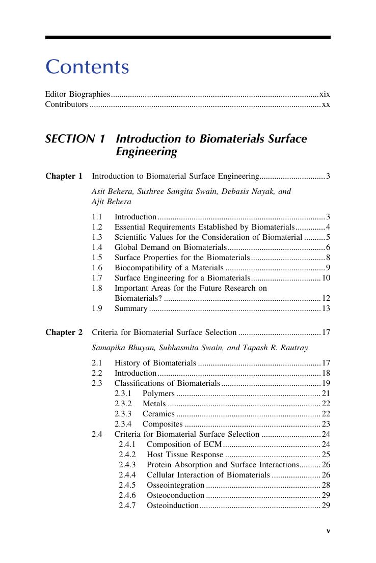 Preview page 6 of E book Surface Engineering of Biomaterials Synthesis and Processing Techniques (Emerging Materials and Technologies) 1st