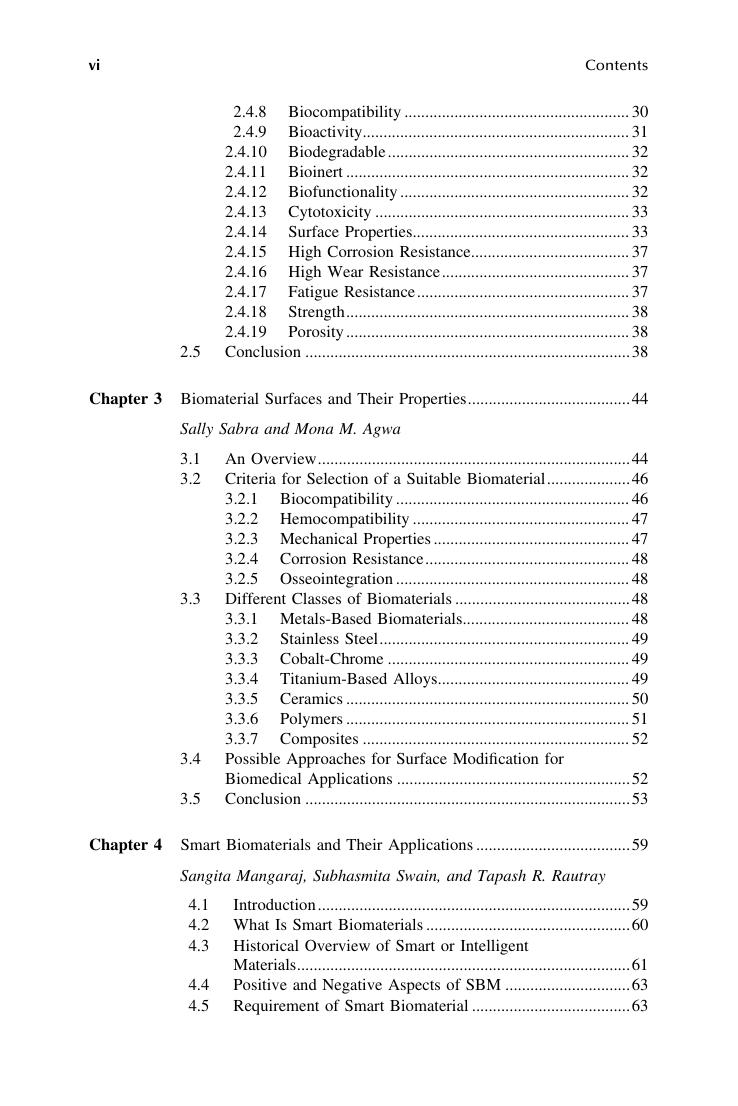 Preview page 7 of E book Surface Engineering of Biomaterials Synthesis and Processing Techniques (Emerging Materials and Technologies) 1st