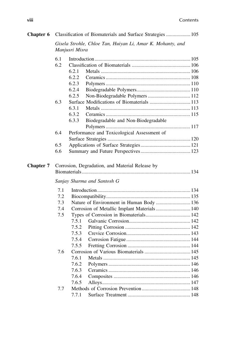 Preview page 9 of E book Surface Engineering of Biomaterials Synthesis and Processing Techniques (Emerging Materials and Technologies) 1st