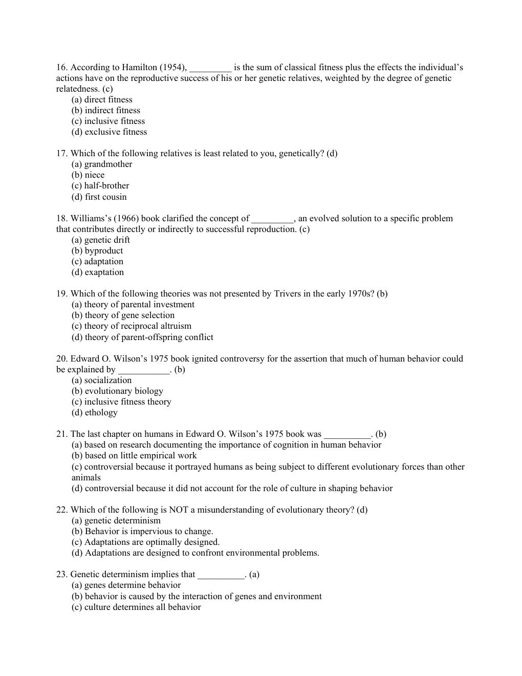 Preview page 3 of TEST BANK Evolutionary Psychology 6th Edition by David Bus