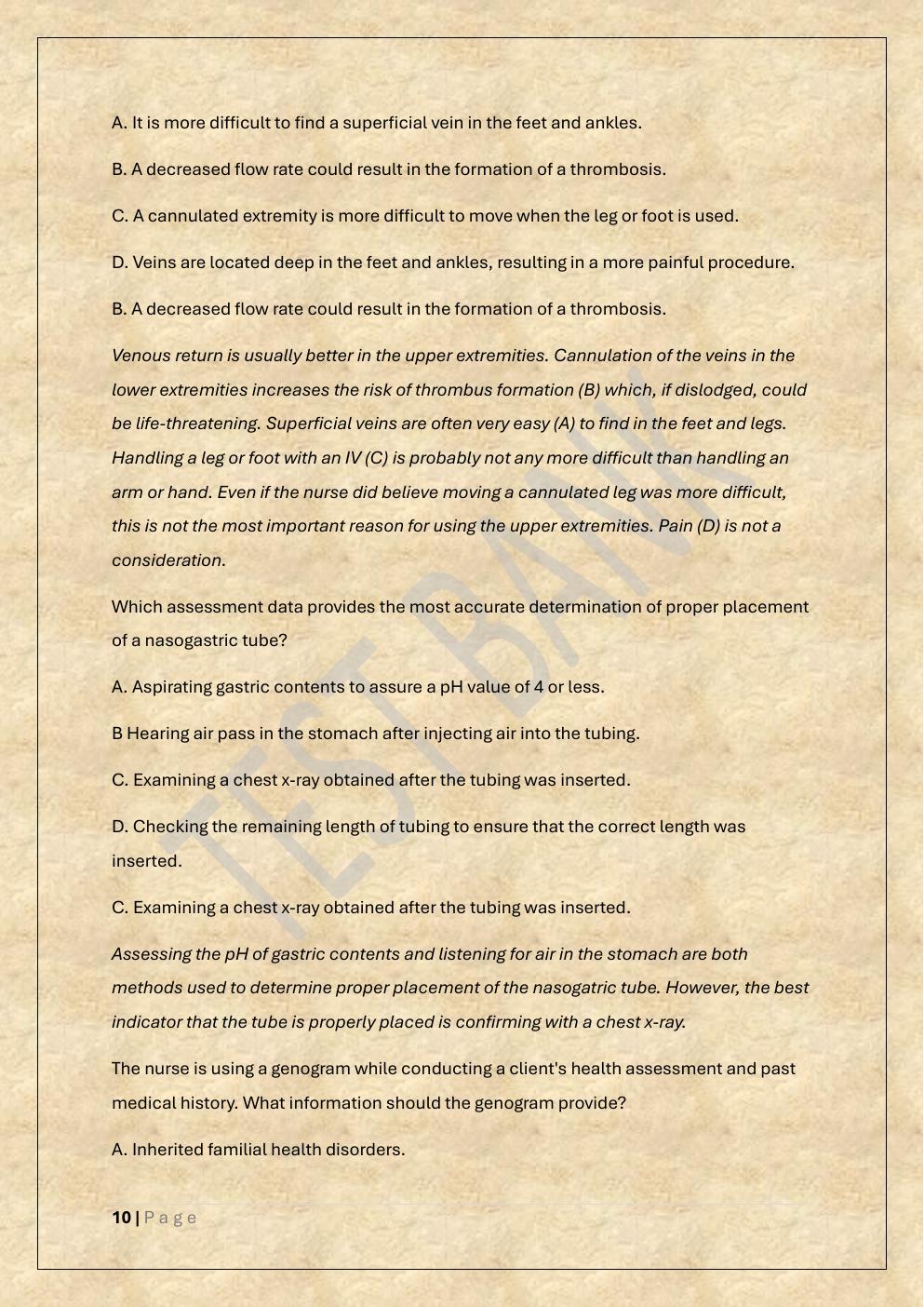 Preview page 10 of HESI FUNDAMENTALS EXAM PREP TEST  BANK 2 EXAM