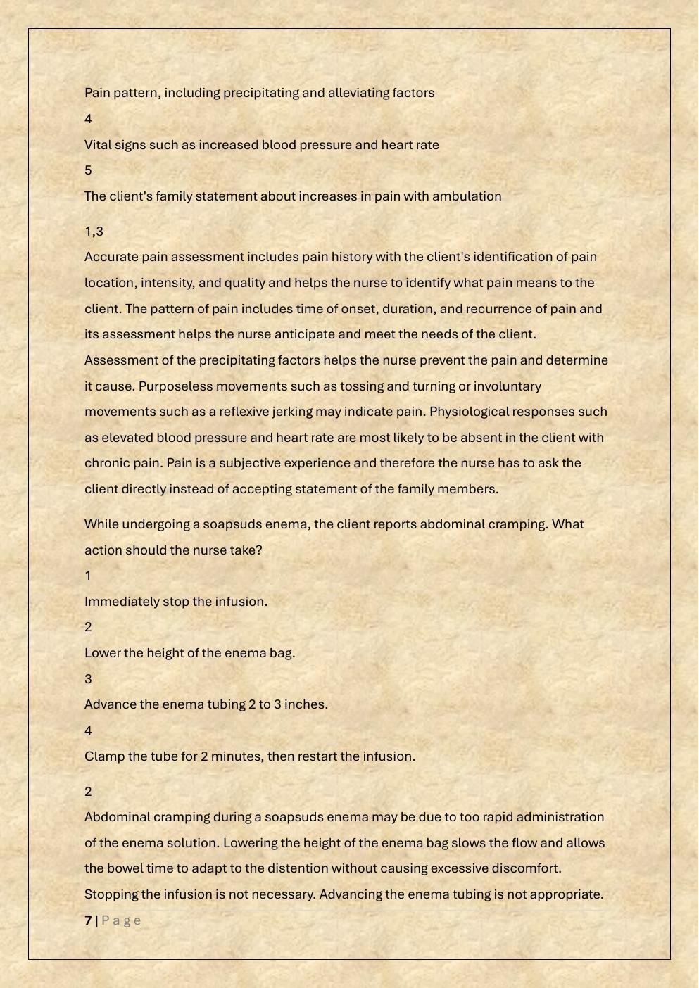 Preview page 7 of HESI FUNDAMENTALS EXAM PREP TEST  BANK 3 EXAM