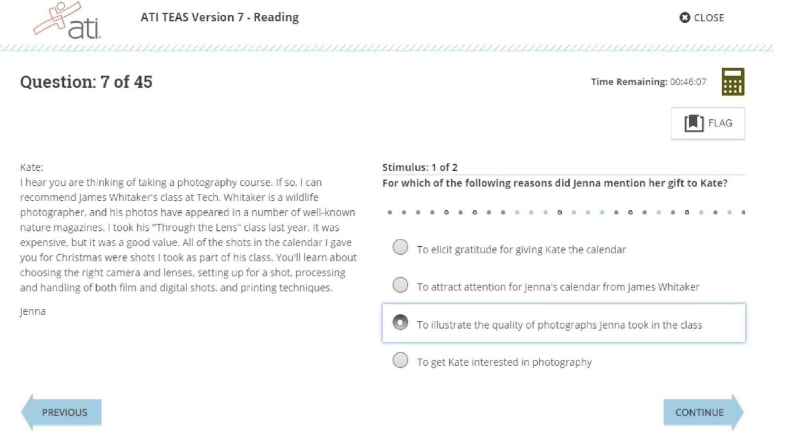 Preview page 7 of ATI TEAS 2026 Complete Exam Package Featuring All Sections, Latest Versions, Questions and Correct Answers for Reading,