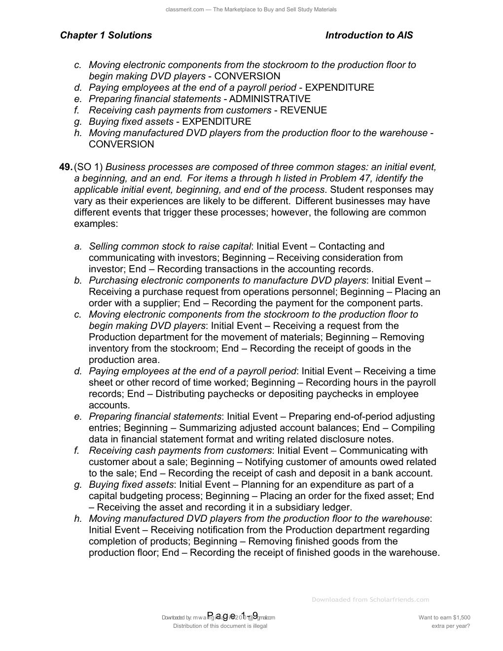 Preview page 10 of Solution Manual Accounting  Information Systems Controls and  Processes 5th Edition By -Excel in Your Exams with this 10