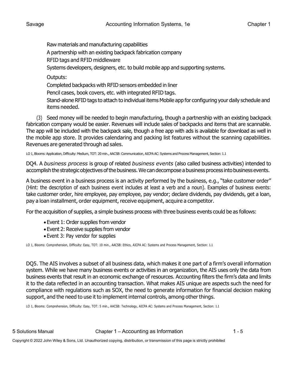 Preview page 6 of Solution Manual Accounting  Information Systems Connecting  Careers, Systems, and Analytics -Excel in Your Exams with th